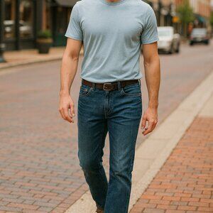 7 For All Mankind Men’s Blue Denim Jeans Size 33 Straight Leg